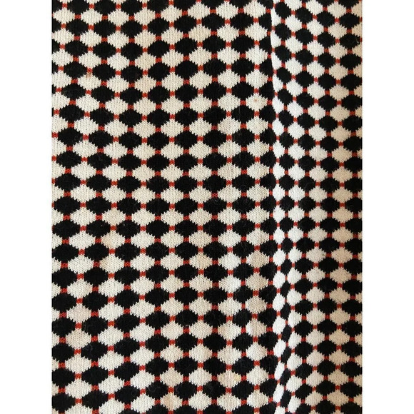 Ann Taylor Black White & Red Checkered Sweater Midi Skirt Size Small - Picture 4 of 8